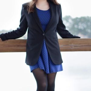 Blue and black party/ work dress